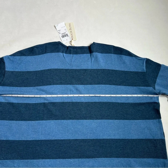 Isolde Roth Germany Blue Knit Stripped Polka Dots 3/4 Sleeve NWT - Picture 4 of 8